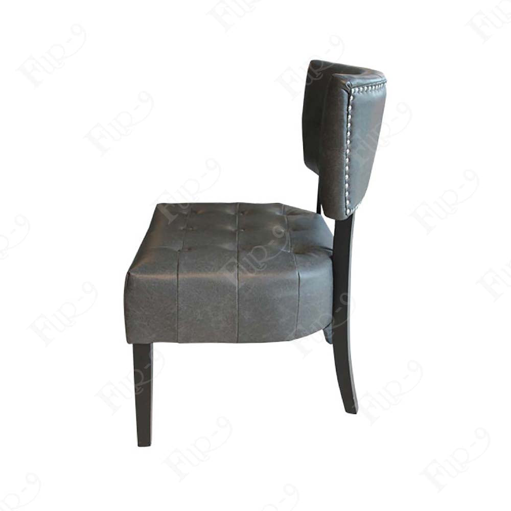 โครงไม้ ที่นั่งหุ้มหนัง PU ขาไม้