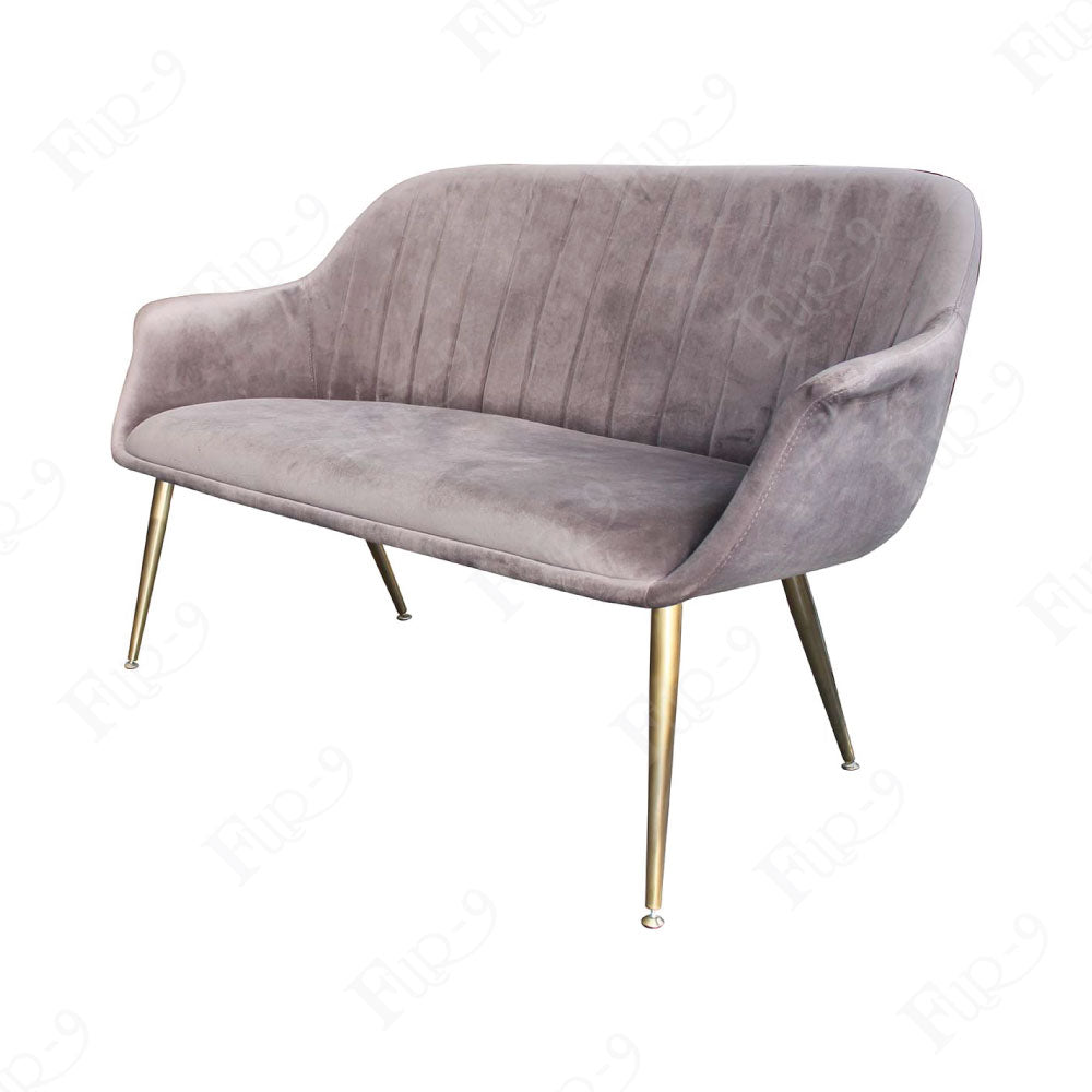 โครงไม้หุ้มผ้า ขาเหล็กสีทอง