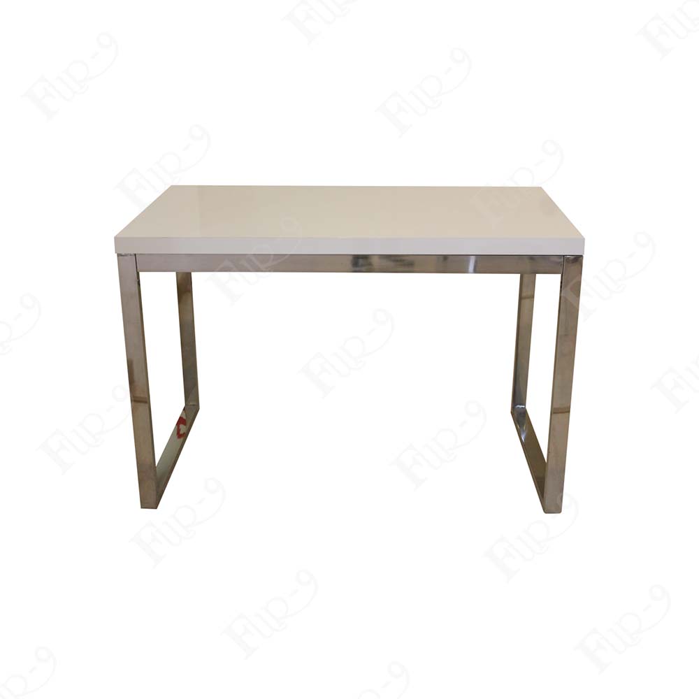 โต๊ะท็อป MDF เคลือบ Hi-gloss ขาสแตนเลส