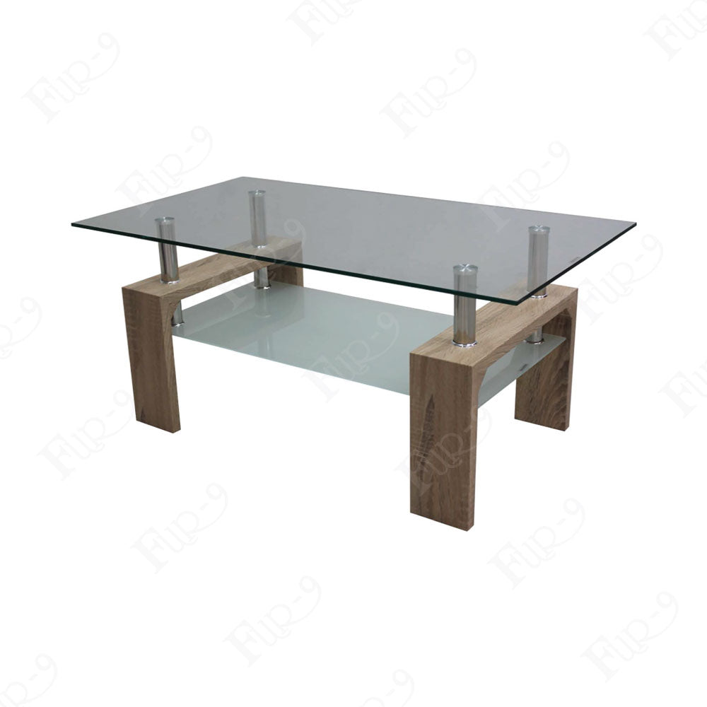 Kevin tempered glass center table