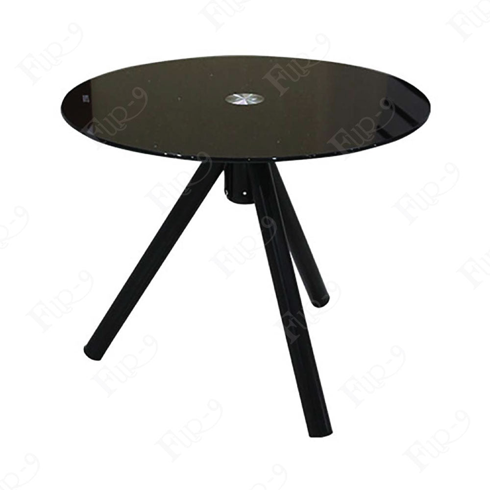 โต๊ะ TOP Tempered Glass 8 mm. ขาเหล็กเคลือบ Powder Coat