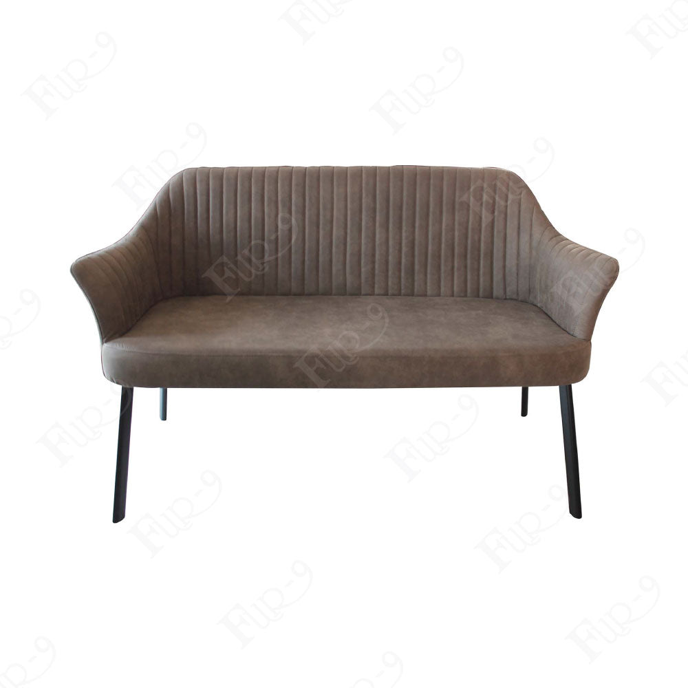 ที่นั่งและพนักพิงหุ้มผ้าลายหนัง ขาเหล็กเคลือบ Powder Coat