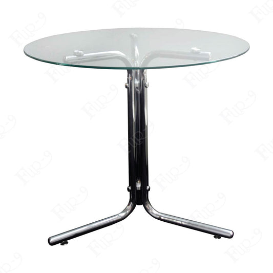 โต๊ะ TOP Tempered Glass ขาเหล็กชุบโครเมี่ยม
